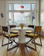 Load image into Gallery viewer, MILO BAUGHMAN / 1970s Chrome &amp; Velour Dining Chairs - Set of 4
