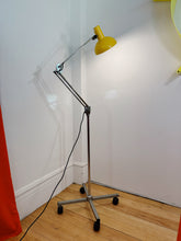 Load image into Gallery viewer, PLANET / 1970s Yellow/Chrome Planet Floor Lamp
