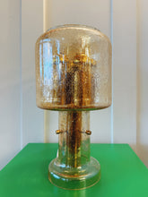Load image into Gallery viewer, VINTAGE / French Bubble Glass Gold Table Lamp
