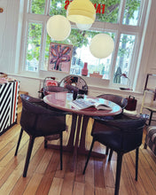 Load image into Gallery viewer, FANTASY #441 / Custom High Gloss Lacquered Dining Table in Aubergine
