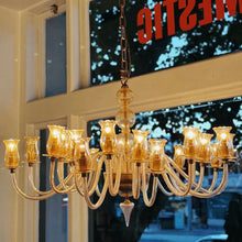Load image into Gallery viewer, VENETIAN CHANDELIER/ 24 Arm w/24k Gold Infused Glass
