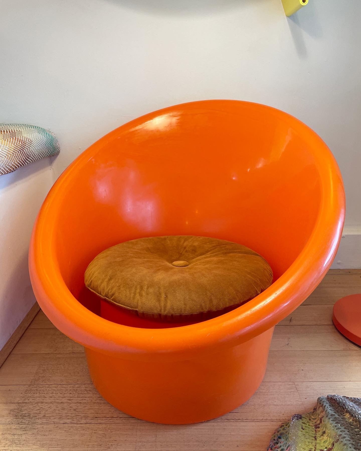 PLASTEX Orange Tub Chair with Cushion – Domestic Fantasies