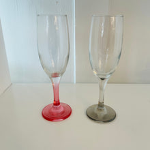 Load image into Gallery viewer, VINTAGE / Jelly Hued Glass Champagne Flutes
