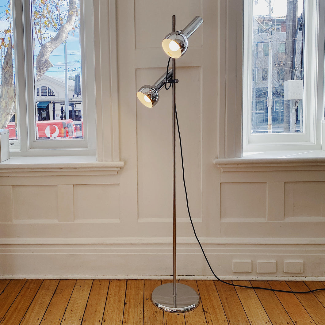 OSLO AUSTRALIA / Dual Head Floor Lamp - Chrome