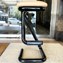 Load image into Gallery viewer, NYLEX / Tubular Paperclip Stool - Black/Tan
