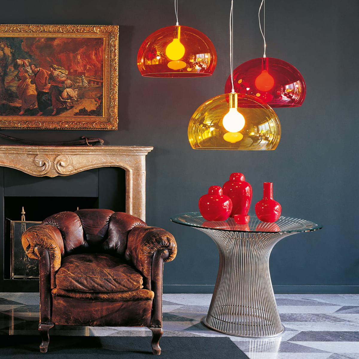 Kartell orange lamp hotsell