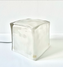 Load image into Gallery viewer, VINTAGE IKEA / 90&#39;s Iviken Ice Cube Frosted Glass Table Lamp
