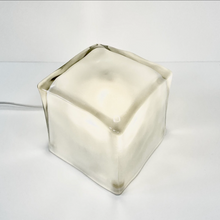 Load image into Gallery viewer, VINTAGE IKEA / 90&#39;s Iviken Ice Cube Frosted Glass Table Lamp
