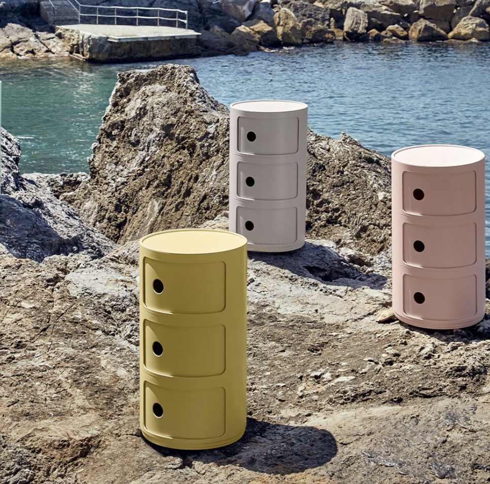 KARTELL Butter Yellow Bio Componibili Modular Storage Unit by Anna Castelli Ferrieri