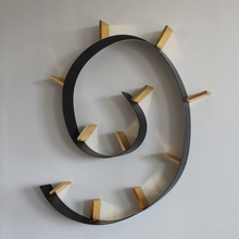 Load image into Gallery viewer, KARTELL / Black + Gold Medium Bookworm Shelf by Ron Arad
