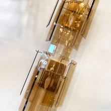 Load image into Gallery viewer, VINTAGE / 1970s Smokey Bronze Glass Prism Wall Lights/Sconces
