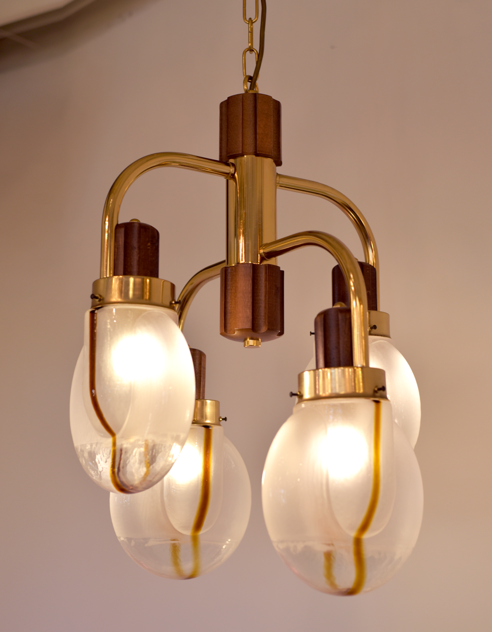 MAZZEGA / Murano Paddle Chandelier by Tony Zuccheri