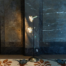 Load image into Gallery viewer, FANTASY #323 / Vintage Gold on Gold Dual Head Floor Lamp
