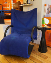 Load image into Gallery viewer, LIGNE ROSET / The Zen Chair in Blue Suede by Claude Brisson
