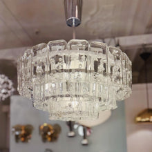 Load image into Gallery viewer, DORIA / 1960s Three Tier Icicle German Glass Chandelier
