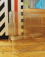 Load image into Gallery viewer, KARTELL / Transparent Crystal Kartell Magazine Rack designed by Giotto Stoppino
