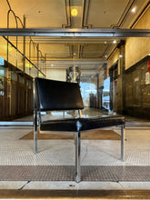 Load image into Gallery viewer, VINTAGE / 1970s Modern Minimalist Black + Chrome German Chair
