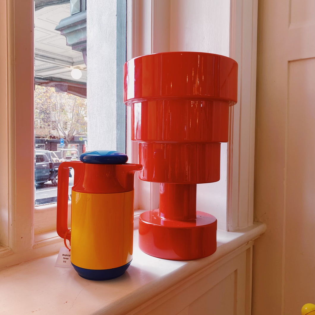KARTELL / Red Calice Vase By Ettore Sottsass