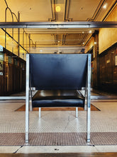 Load image into Gallery viewer, VINTAGE / 1970s Modern Minimalist Black + Chrome German Chair

