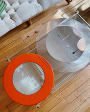 Load image into Gallery viewer, KARTELL / 1970s Space Age Orange Wall Mirror by Anna Castelli Ferrieri
