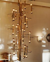 Load image into Gallery viewer, COSACK / 1970&#39;s Atomic German Gold Pendant Light
