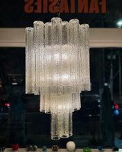 Load image into Gallery viewer, TRONCHI / Toni Zuccheri for Venini Three Tier Glass Chandelier
