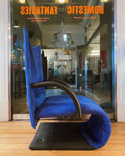 Load image into Gallery viewer, LIGNE ROSET / The Zen Chair in Blue Suede by Claude Brisson
