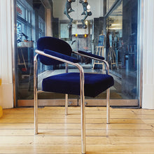 Load image into Gallery viewer, FANTASY #284 / Vintage Chrome &amp; Dark Sapphire Dining Setting
