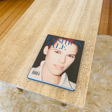 Load image into Gallery viewer, ANTIQUE / Travertine and Brass Coffee Table
