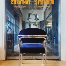 Load image into Gallery viewer, FANTASY #284 / Vintage Chrome &amp; Dark Sapphire Dining Setting
