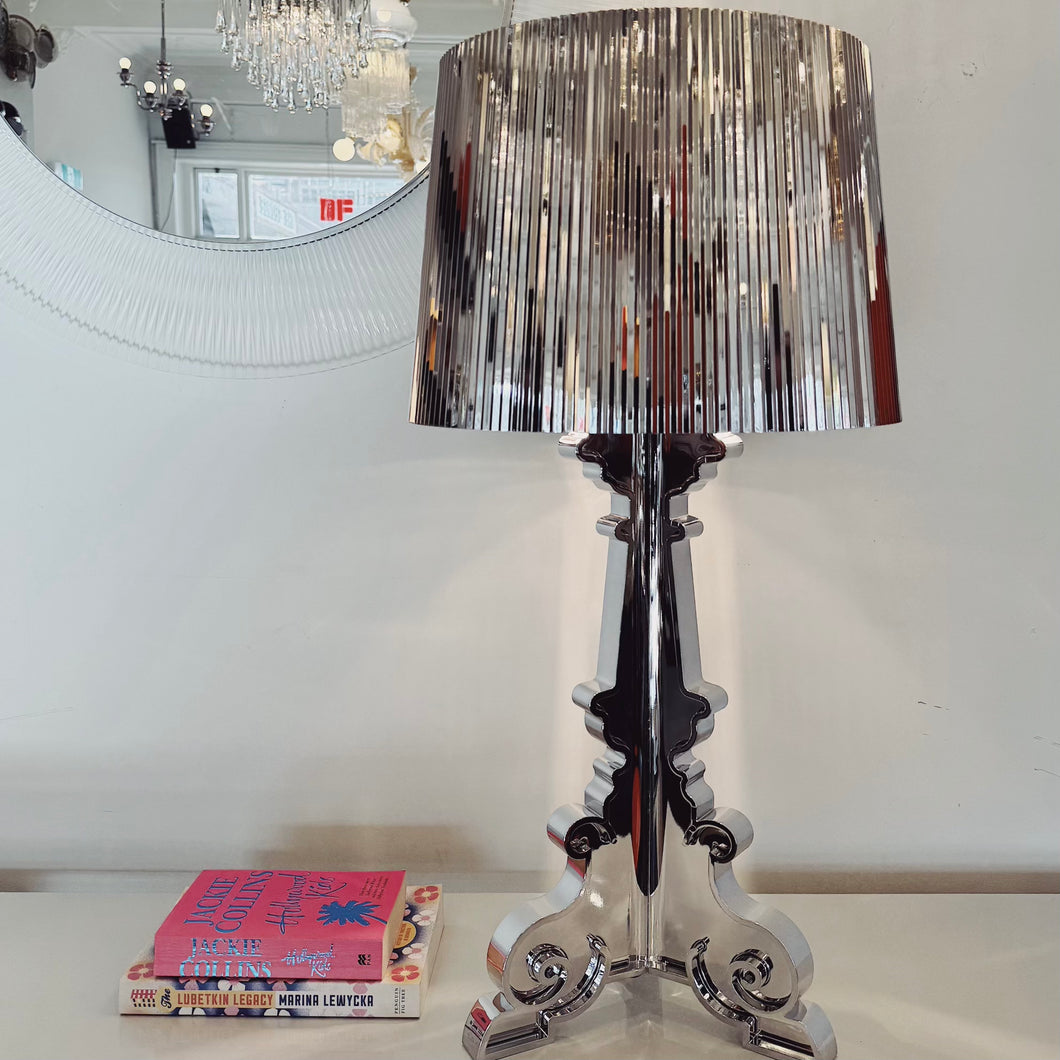 KARTELL / Metallic Silver Bourgie Table Lamp by Ferruccio Laviani