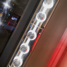 Load image into Gallery viewer, LUCI / 1970&#39;s Chrome + Stone Pillar Floor Lamp
