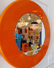 Load image into Gallery viewer, KARTELL / 1970s Space Age Orange Wall Mirror by Anna Castelli Ferrieri
