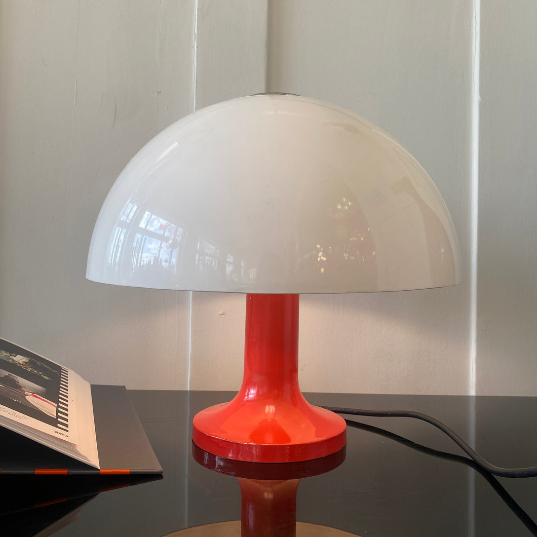 OSLO / Vintage Mushroom Lamp - Red/White