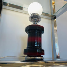 Load image into Gallery viewer, FANTASY #306 / Italian ‘Toolbox’ Ceramic &amp; Chrome Lamp
