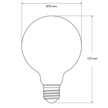 Load image into Gallery viewer, LIQUID LEDs / 8W 12-24 Volt DC G95 Opal Dimmable LED Globe (E27) in Warm White
