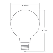 Load image into Gallery viewer, LIQUID LEDs / 8W G125 Dimmable LED Light Globe (E27) in Extra Warm White
