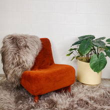 Load image into Gallery viewer, FANTASY #176 / Cross Base 70&#39;s Sofa Chair - Rust
