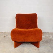 Load image into Gallery viewer, FANTASY #176 / Cross Base 70&#39;s Sofa Chair - Rust
