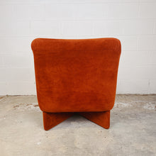Load image into Gallery viewer, FANTASY #176 / Cross Base 70&#39;s Sofa Chair - Rust
