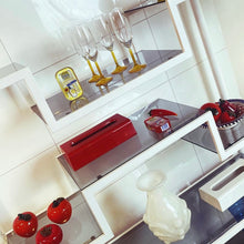 Load image into Gallery viewer, FANTASY #226 / Snow White Glass Étagére Display Shelf
